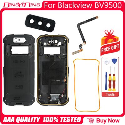 Battery Cover Back Housing With Loud Speaker Fingerprint Sensor Microphone Camera Glass For Blackview BV9500 Cellphone