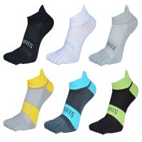 Pure Cotton Five Finger No Show Socks Mens Sports Breathable Comfortable Shaping Anti Friction Ankle Socks With Toes EU 36 45