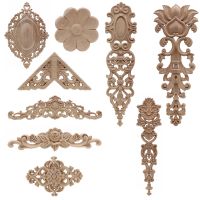 【CC】卐☢☌  Decoration Waist Fittings Carved Decal Woodcarving Applique Cabinet Wall Door Ornaments