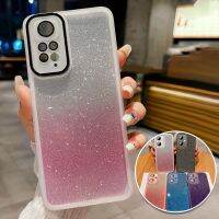 เคสกากเพชรสำหรับ Redmi Note 11 11S 10S Pro Note11 Note11s 5G 4G เคสโทรศัพท์ Xiaomi ฝาหลังอ่อนนุ่มเลนส์กล้องถ่ายรูปไล่ระดับสีซิลิโคน TPU ยืดหยุ่นเคสกันกระแทกมือถือ