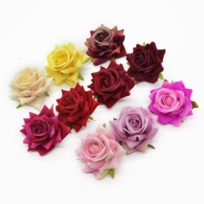 【CC】 10Pcs Silk Bridal Accessories Clearance Artificial Flowers for Wedding Decoration Diy Gifts Supplies