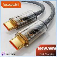 JXFTKM Type-C ถึง Type-C สายเคเบิลข้อมูลมือถือ Pd 100W / 60W การส่งข้อมูล480Mbps สายชาร์จเร็ว แบบพกพาได้ ตัวทอ PP สายชาร์จไฟ โทรศัพท์มือถือสำหรับมือถือ