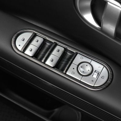 Car Wood Grain Window Glass Lift Button Switch Cover Windows Control Panel Trim Sticker For Hyundai Aini Krypton 5 IONIQ 2022+
