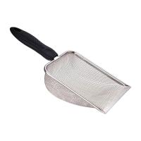 TEX2023 Pet Litter Shovel Cat Garbage Shovel Large Metal Garbage Shovel Used For Pet Sieve Ergonomic Heavy Duty Solid Wood Handle