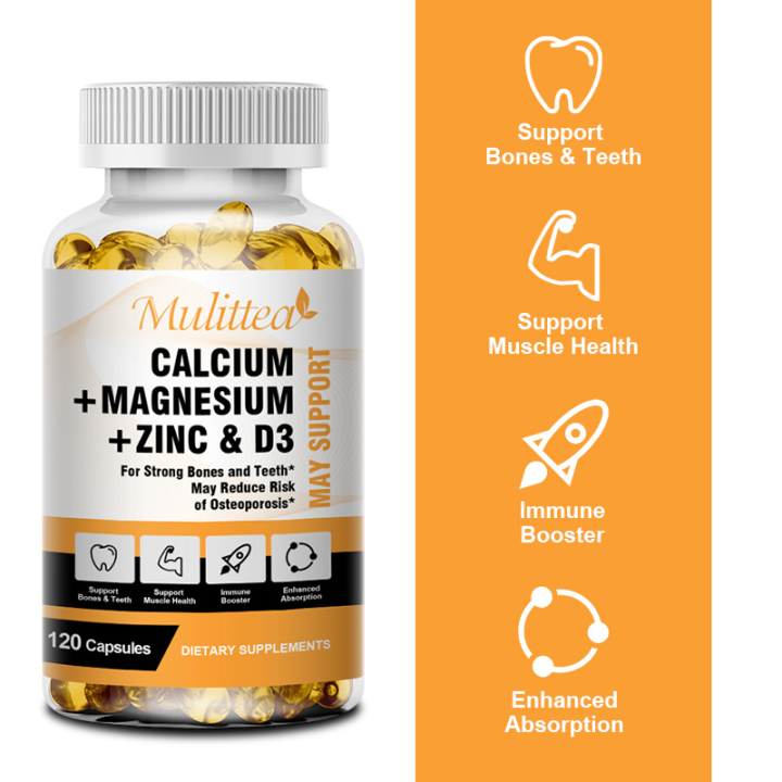Calcium Zinc Capsules Add Multivitamin (VD3+K2) Supports immune system
