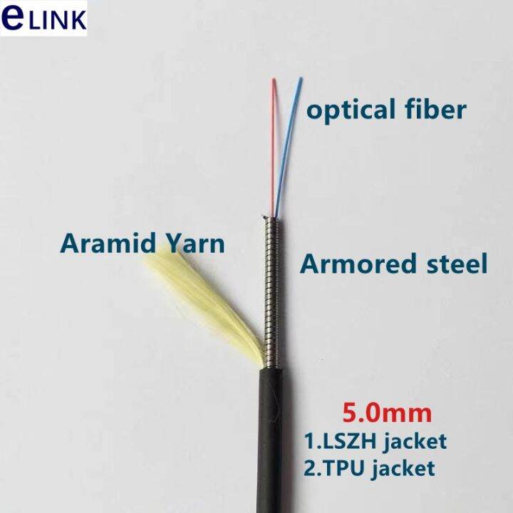 yf-100m120m150m200m-4c-lc-lc-armored-fiber-patchcord-with-pcd310-drum-4-core-lszh-5mm-waterproof-connector-outdoor-cpri-ftth