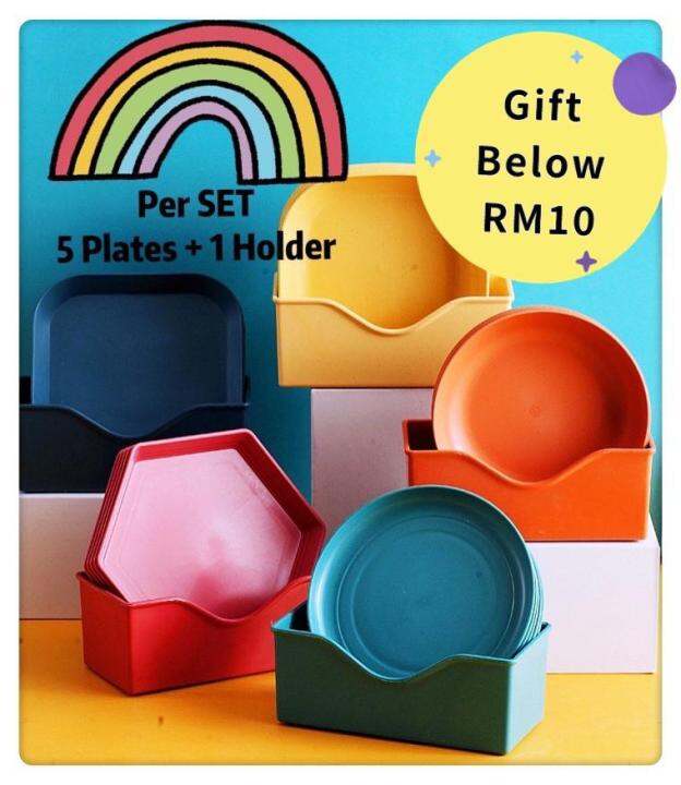 Perfect Gift PRICE BELOW RM10 !!! Premium Plates Set for multipurpose