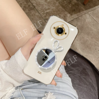 พร้อมเคสใส่โทรศัพท์กระจกเงาโต๊ะเครื่องแป้งสำหรับ Realme11เคส TPU แบบนิ่มทำจากซิลิโคน Realme 11 / Realme 11 Pro / Realme 11 Pro + / Realme ฝาครอบป้องกันเลนส์10T 5G Realme 11 Pro Plus 2023