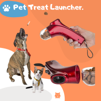 เครื่องยิงอาหาร เครื่องป้อนอาหารสุนัขแมว PET TREAT LAUNCHER  เพิ่มความสนุกสนานพาหมาแมวเดินเล่นและเพิ่มอรรถรสในการกิน