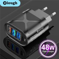 Elough เครื่องชาร์จ USB PD 48W สมาร์ทที่ชาร์จโทรศัพท์มือถือชาร์จเร็ว,อะแดปเตอร์3.0 Type C ที่ชาร์จ USB C สำหรับ Xiaomi Note 11 iPhone