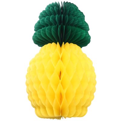12 Pack Pineapple Honeycomb Centerpieces Tissue Paper Pineapple 8 Inch Party Supplies Table Hanging Decoration Hawaiian Luau Party Birthday Wedding Home Favor