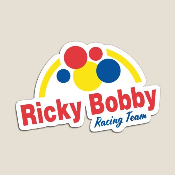 Ricky Bobby ทีมแข่งรถ Talladega Nigh แม่เหล็กที่ใส่ของเล่นเด็กที่มีสีสันสติกเกอร์น่ารักสำหรับเด็ก BXT3816แสนสนุกอุปกรณ์อะไหล่ตู้เย็น