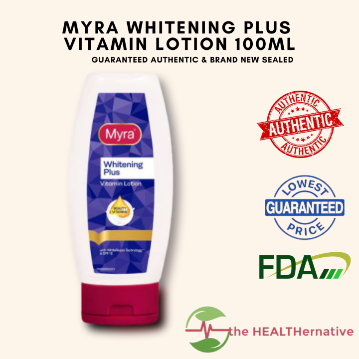 Original Myra lotion whitening plus vitamin 50/100ml Healthernative
