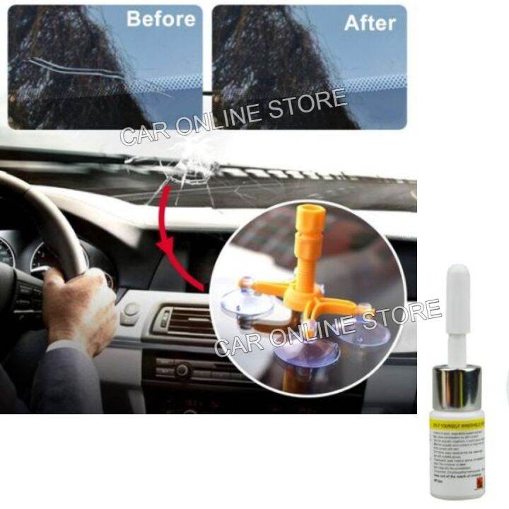 Windshield Repair Kit For Chips And Cracks Windscreen Instrument DIY ...