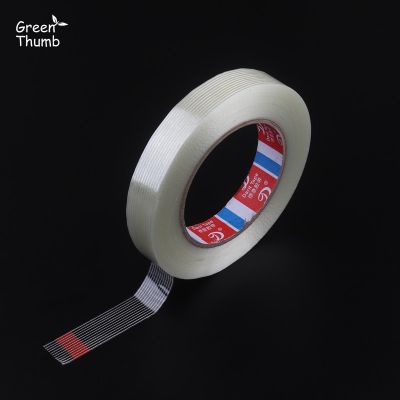 1pc 20mm 25M/50M Filament Tape Fiber Reinforced Adhesive Tape Stripe Single Sided Transparent For High Duty Packing No Trace Adhesives  Tape