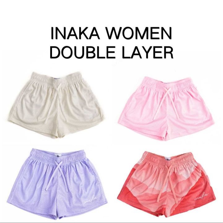 inaka-shorts-women-double-mesh-shorts-basic-colors-gym-graphic-inaka-power-shorts-for-women
