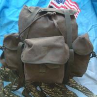 tomwang2012.VIETNAM WAR US Model.14 Haversack Canvas Field Bag Army Backpack Large High Quality Reproduction army green