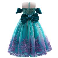 1 Halloween Little Mermaid Dress Cosplay Anime Clothes Ariel Princess Dress Kids Fancy Evening Dress For Girls Carnival Costumes
