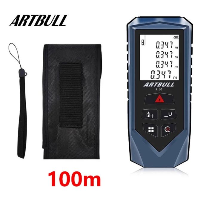 artbull-เลเซอร์วัดระยะทาง100เมตร50เมตรเทปเครื่องวัดเมตรเลเซอร์เครื่องวัด-rangefinder-เครื่องมือเทปดิจิตอล