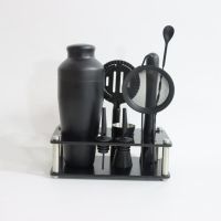 8 Pcs/set Cocktail Shaker 600ml Stainless Steel Wine Matte Black Shaker Mixer For Bar Party Bartender Tools Bar Accessories Bar Wine Tools