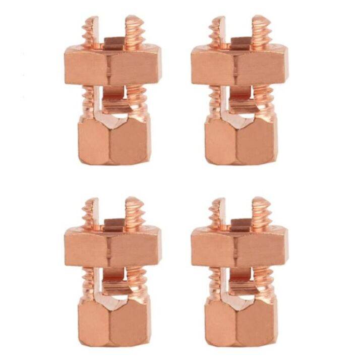 CYNICAL 4 Pcs Completing Split Bolt Grounding Clamps Ground Bonding ...