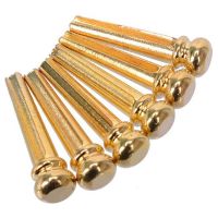 Guitar Bridge Pins 60Pcs Brass Endpin for Acoustic Guitar with Guitar Bridge Pin Puller