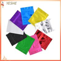 YESHE 10/30PCS สีสัน ที่เก็บของในบ้าน องค์กร กระเป๋าเก็บของ มันเงา ถุงอลูมิเนียมฟอยล์ ซีลความร้อน