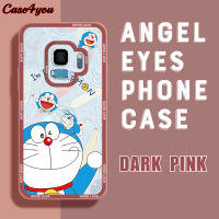 Case4you กล้องสำหรับ Samsung Galaxy S9 S9 Plus S9 + ลายการ์ตูนโดราเอมอนนิ่มเคสยางเลนส์เต็มกล้องปกป้องเคสกันกระแทก