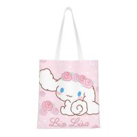 ถุงผ้าฝ้ายชอปปิ้งถุง Tas Jinjing Kanvas Cinnamoroll,กระเป๋าชายหาด,Kado Ulang Tahun | ถุงช้อปปิ้งนำมาใช้ใหม่ในครัว,กระเป๋าหนังสือ