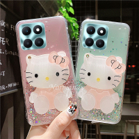 เคสโทรศัพท์2023ใหม่สำหรับ Honor X6a เคสทีพียูนุ่มโปร่งใสกระจกลายการ์ตูนน่ารักลาย X5 HONOR Plus 4G 5G