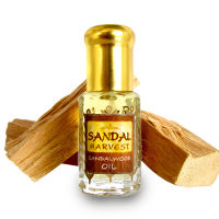 SandalHarvest ไม้จันทน์ Sandalwood Oil น้ำมันไม้หอมแก่นจันทร์ ไม้จันทร์หอม หอมอโรม่า แท้ 100% ไม่มีน้ำหอม ไม่เจือจาง ไม่ไส่สี 6 ml.