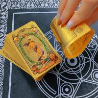New23 Card Back Apollo Gold Foil Tarot Hot Stamping PVC Waterproof Wear-Resistant Board Game Solitaire Divination Gift Set Luxury