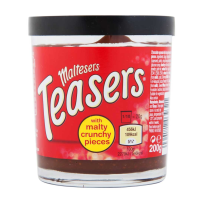 Maltesers Teasers Bread Spread มอลทีเซอร์ส ผลิตภัณฑ์ทาขนมปัง รสมอลต์ช็อกโกแลตผสมครั้นชี่กรุบกรอบ 200 กรัม