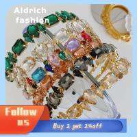 ALDRICH แฟชั่น Sparkly ห่วงผมแถบคาดศีรษะบาโรกแต่งงานหรูหรามงกุฎคริสตัล Rhinestone Haiband