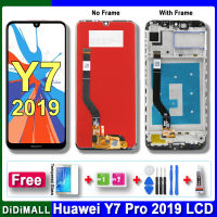 100% จอ Lcd แบบดั้งเดิมสำหรับ Huawei Y7 2019 LCD DUB-LX2 DUB-AL20 DUB-AL00 DUB-TL00จอแสดงผลหน้าจอสัมผัส Digitizer Assembly สำหรับ Huawei Y7 Pro 2019จอแอลซีดีพร้อมกรอบอะไหล่ซ่อม