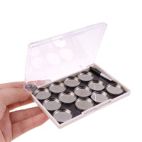 【Flash Sale】 1Pc Magnetic Cosmetics Palette DIY Makeup Box With 12 Grids Iron Plate And Brush