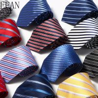 Classic Silk Men 39;s Neck Ties 8cm Solid Plaid Striped Ties for Men Formal Business Luxury Groom Wedding Party Neckties Gravatas