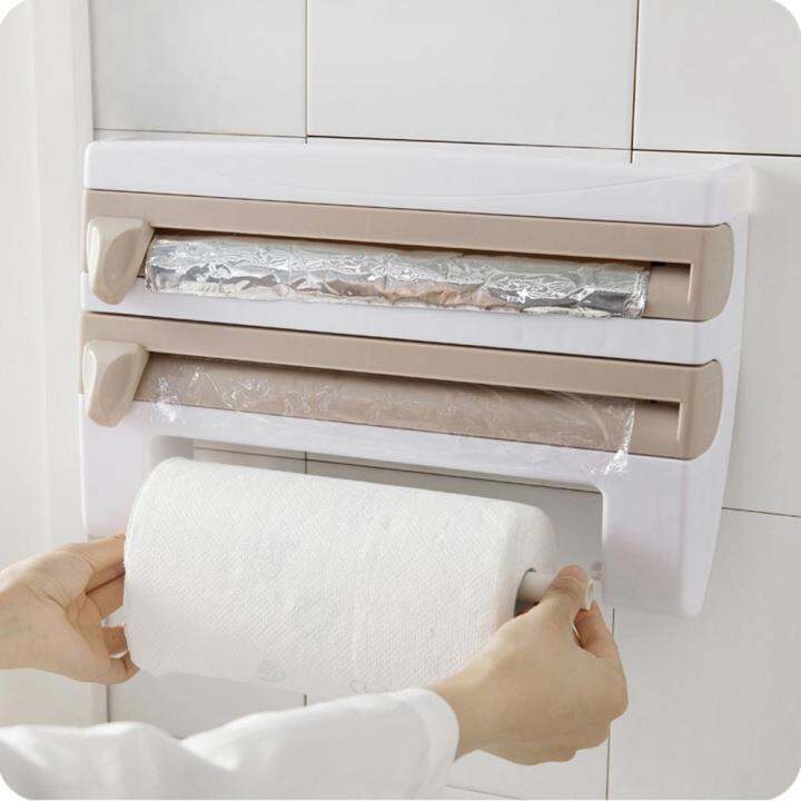 none-wall-mounted-roll-dispenser-for-tin-foil-cling-film-kitchen-paper-spice-bottles-towel-holder-rack