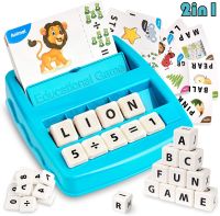 Kids Educational Toys Letter Matching Games Machine with Cards for Children Learning Spelling Reading English Preschool Gifts Flash Cards
