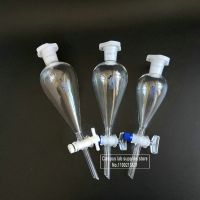 (Yetta)1Pcs Lab แก้ว Pear Shaped แยกช่องทางแก้ว /Ptfe ลูกสูบ60/125/250/500/1000/2000Ml Loikaw วางช่องทาง