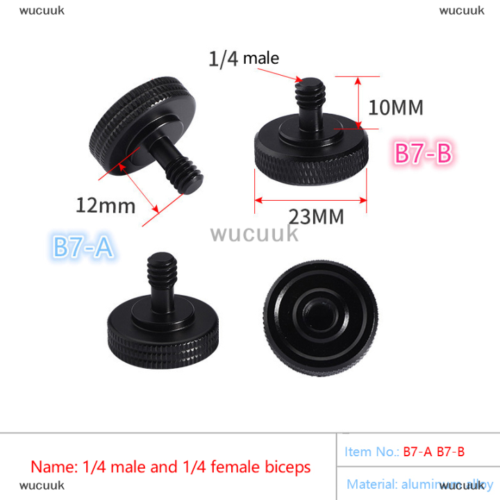 wucuuk-1-4-dual-nuts-tripod-mount-สกรู-double-layer-เกลียวสกรู-mount-adapter-black-camera-screw-mount-สำหรับแฟลชกล้อง