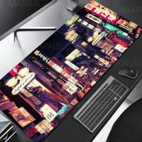 แผ่นรองเม้าส์สไตล์ญี่ปุ่น Neon Tokyo Office Table Mat แผ่นรองเม้าส์สำนักงาน แผ่นรองเม้าส์ 50X100CM แผ่นรองเม้าส์ XXL