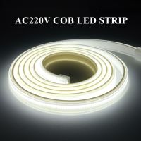 220V COB LED Strip Light IP67 Waterproof lamp With Plug Bright Tape 3000K/4000K/6000K Led lights for room Decor outdoor lighting