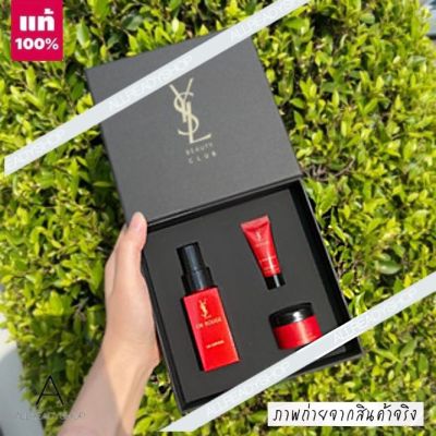 🥇Best Seller🥇  ของแท้ รุ่นใหม่   YSL OR Rouge  Beauty Club set 3 ITEMS #RED