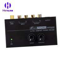 Harayaa เครื่องขยายสัญญาณจานเสียง Phono Preamp DC 12V สำหรับลำโพงคอมพิวเตอร์เครื่องขยายเสียง