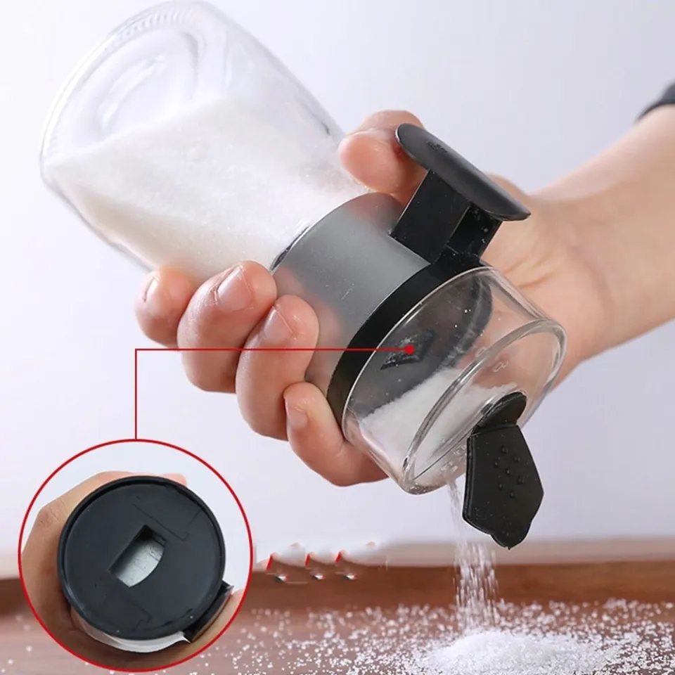 Measurable Control Salt Shaker Kitchen Push-Type Quantitative Salt