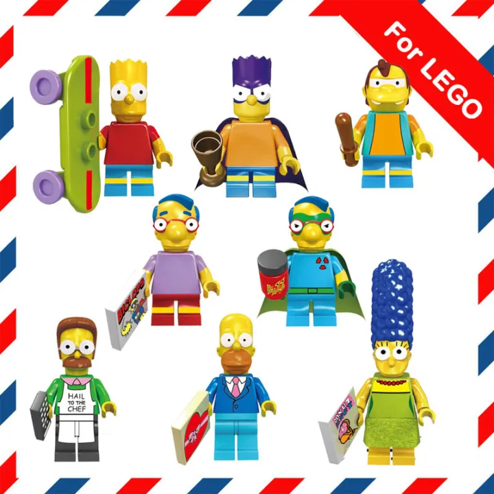 The Simpson Minifigures Building Blocks Marge Pronton Nelson Building