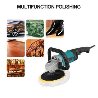 Electric Buffer Polisher 7 I-nch for Polishing Sanding Waxing 3600RPM D-Type Handles for Car Polishing and Home Appliance EU