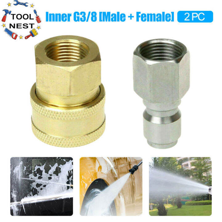 Tool Nest 1 PC Pressure Washer Quick Release G3/8 Male/Female Fitting
