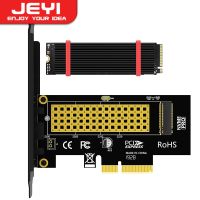 JEYI อะแดปเตอร์ Nvme Pcie ไป M.2กับฮีทซิงค์อะลูมิเนียม,64Gbps Pcie4.0 X4 Gen4การ์ดขยาย M.2 Nvme,2230/2242/2260/2280 M-Key